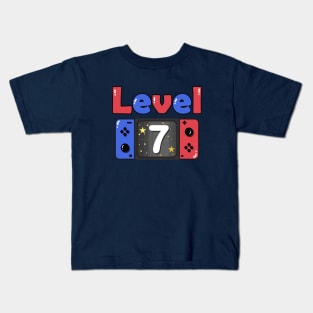 level 7 birthday 7 year old Kids T-Shirt